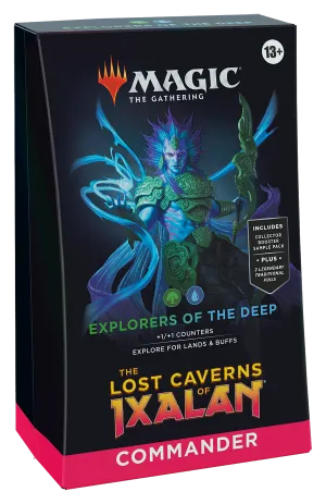 Magic: The Gathering The Lost Caverns of Ixalan Commander Deck - Explorers of the Deep (100-Card Deck, 2-Card Collector Booster Sample Pack   Accessories)