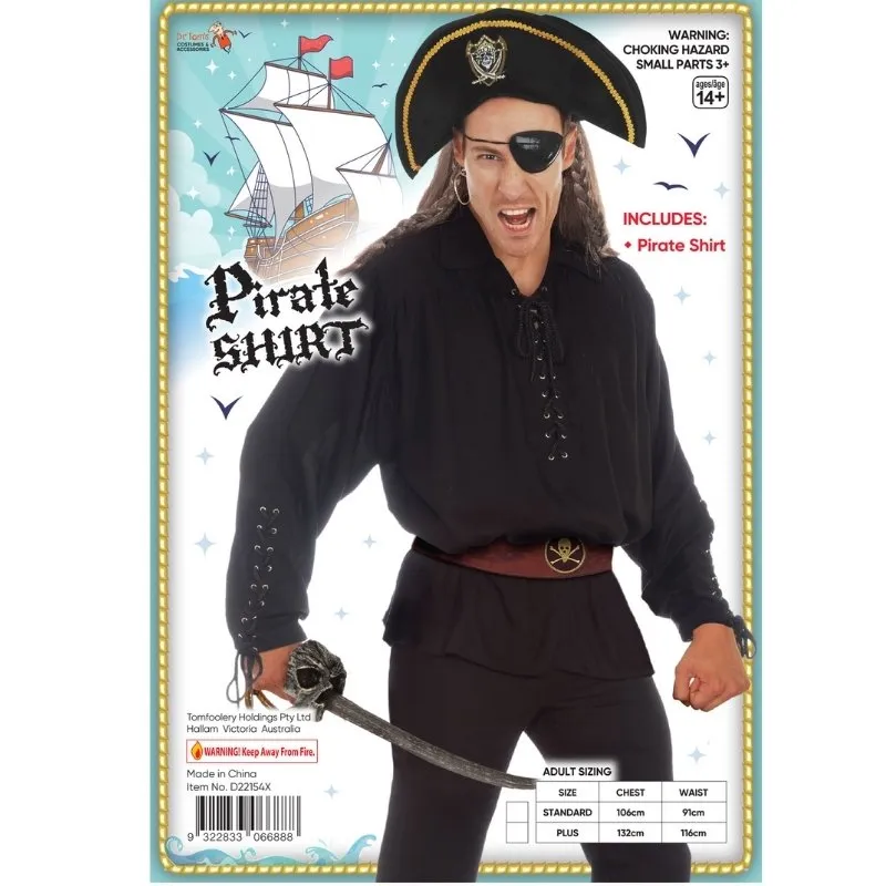 Medieval Pirate Shirt - Black