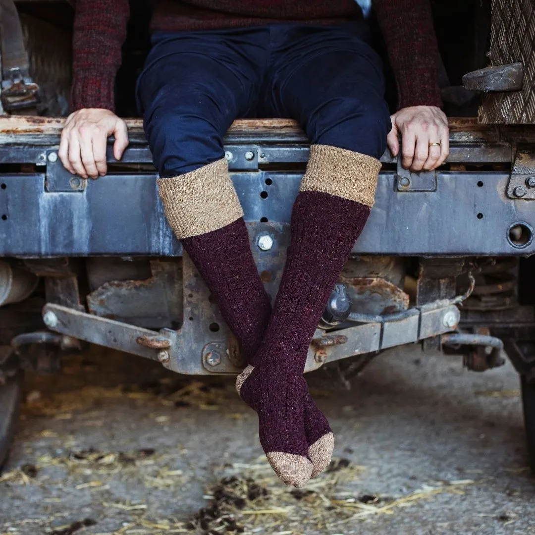 Men's Donegal Wool Welly Socks