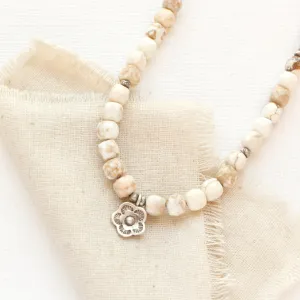 Mini Cactus Flower Magnesite Necklace
