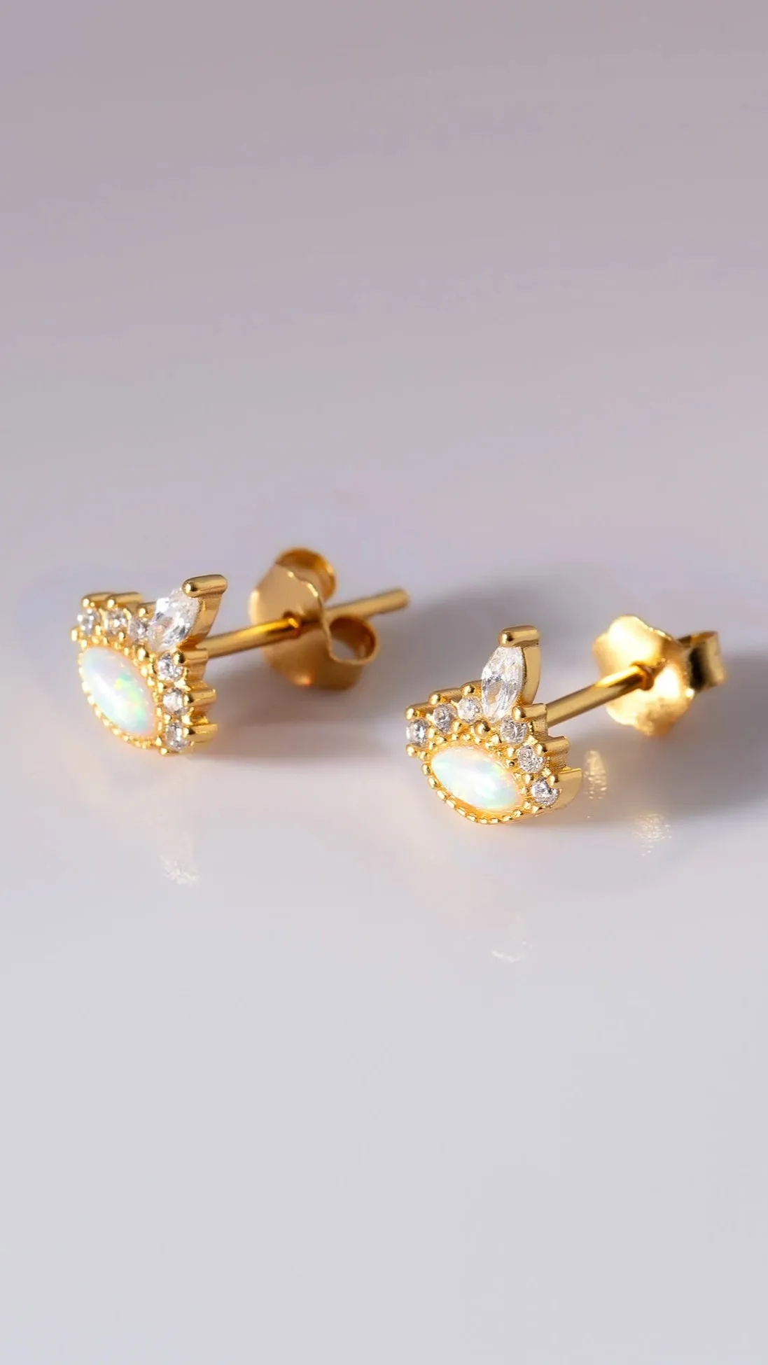 Mini Eye Earrings – Gold-Plated Silver