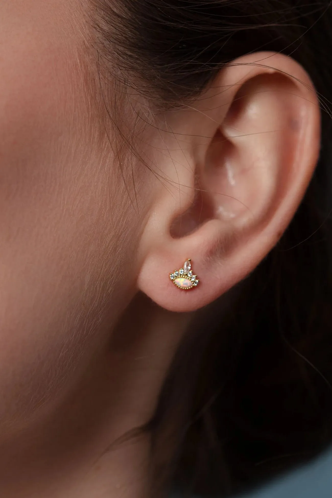 Mini Eye Earrings – Gold-Plated Silver