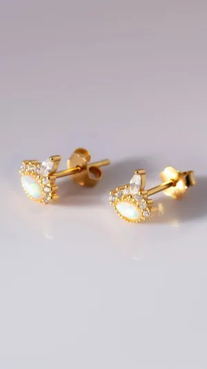 Mini Eye Earrings – Gold-Plated Silver
