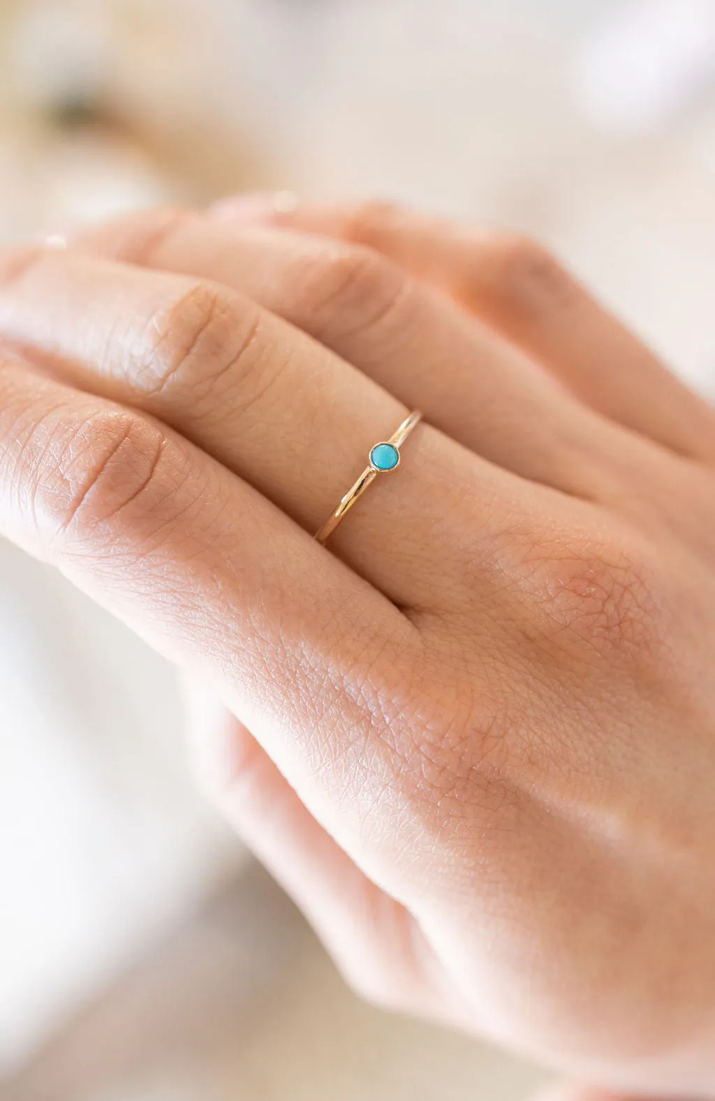 Mini Turquoise Ring in Gold