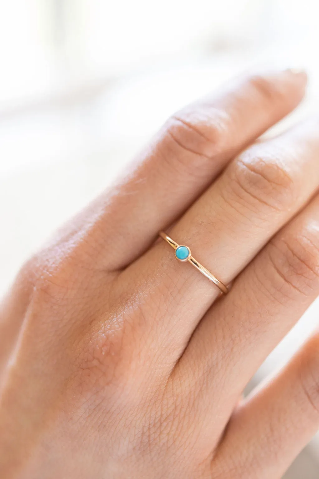 Mini Turquoise Ring in Gold