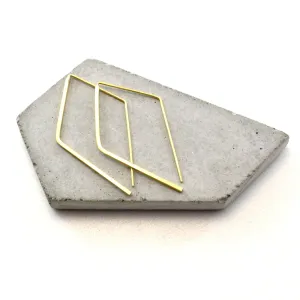 MINIMALIST ANGLED Earrings | Gold Plated