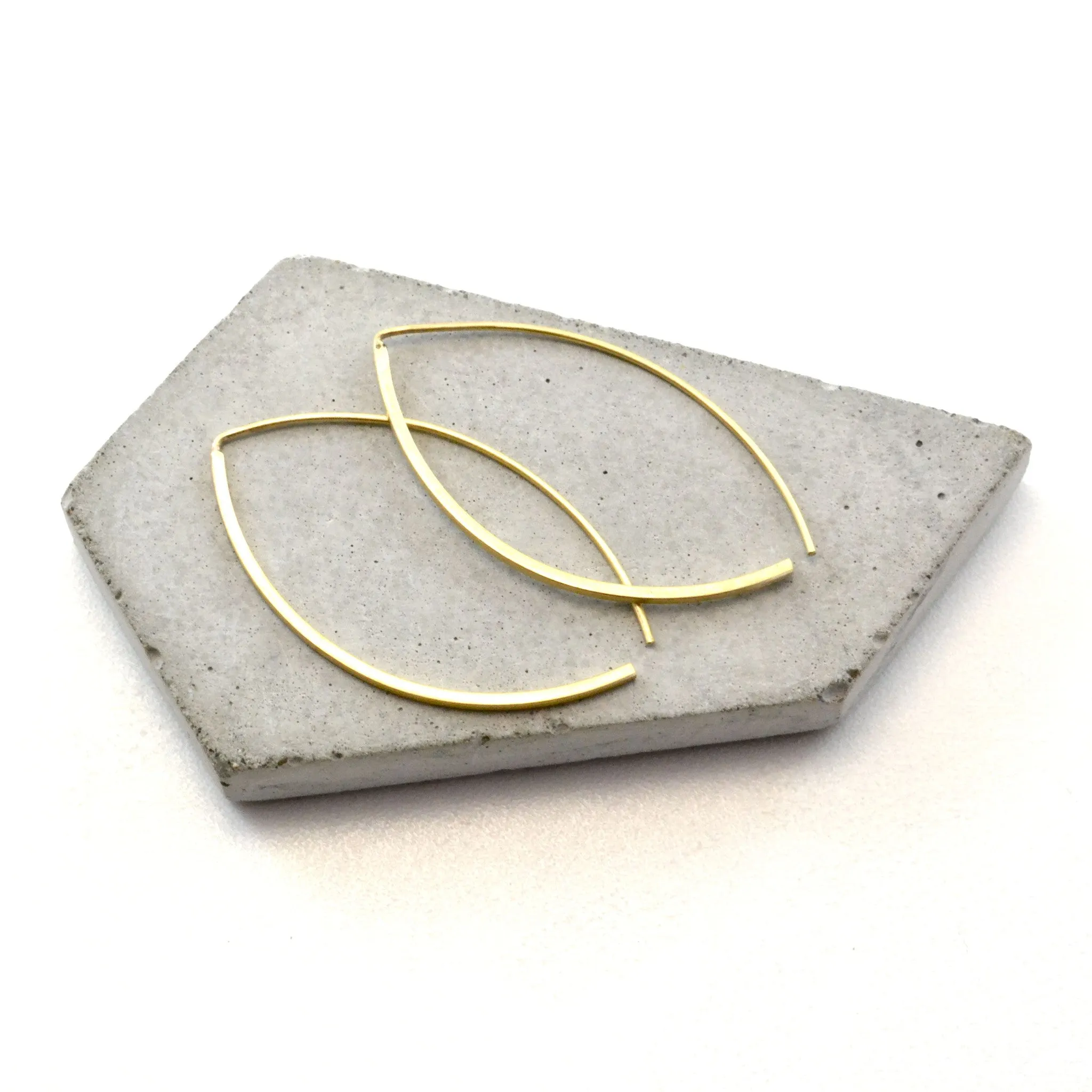 MINIMALIST ARC Earrings | Brass or Silver