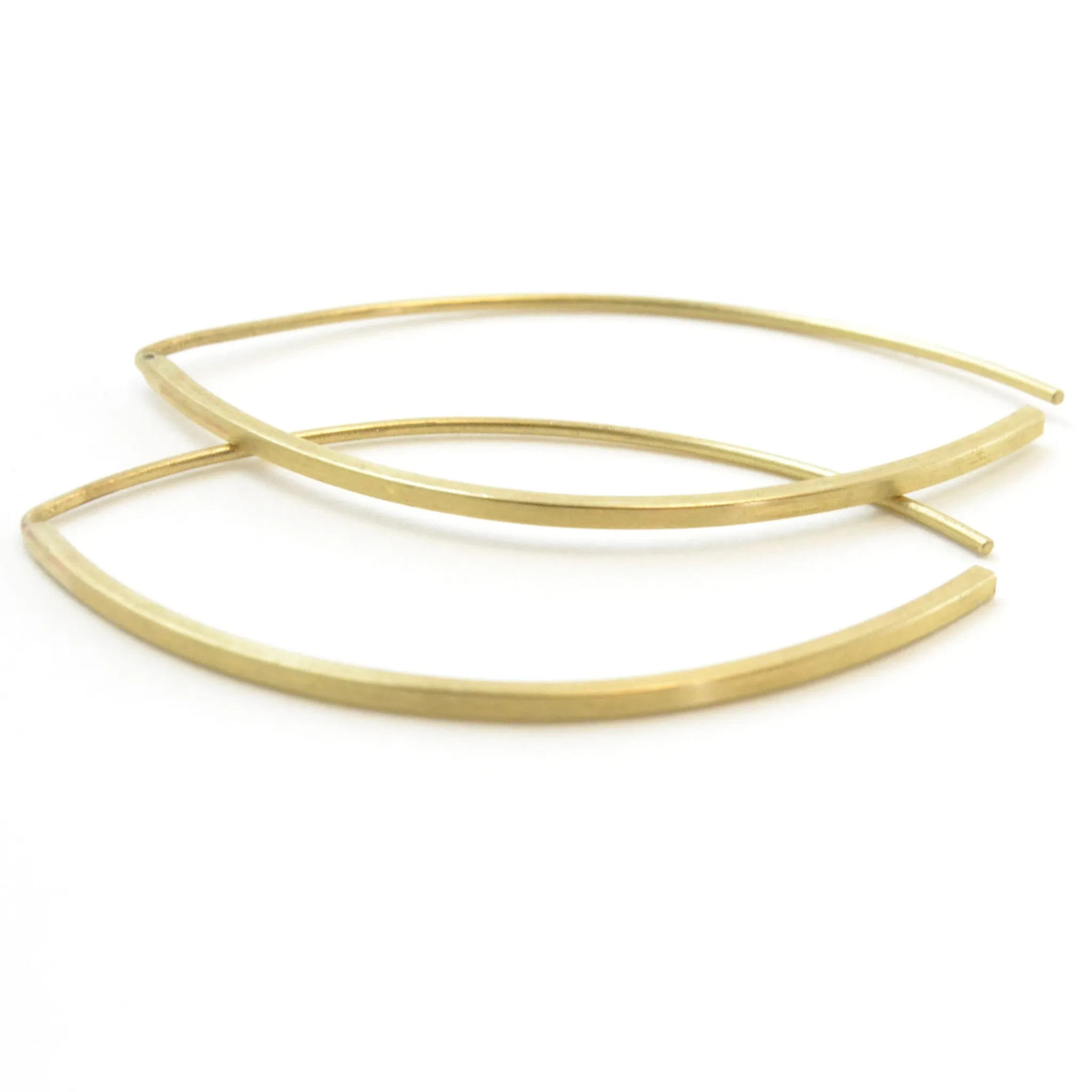MINIMALIST ARC Earrings | Brass or Silver