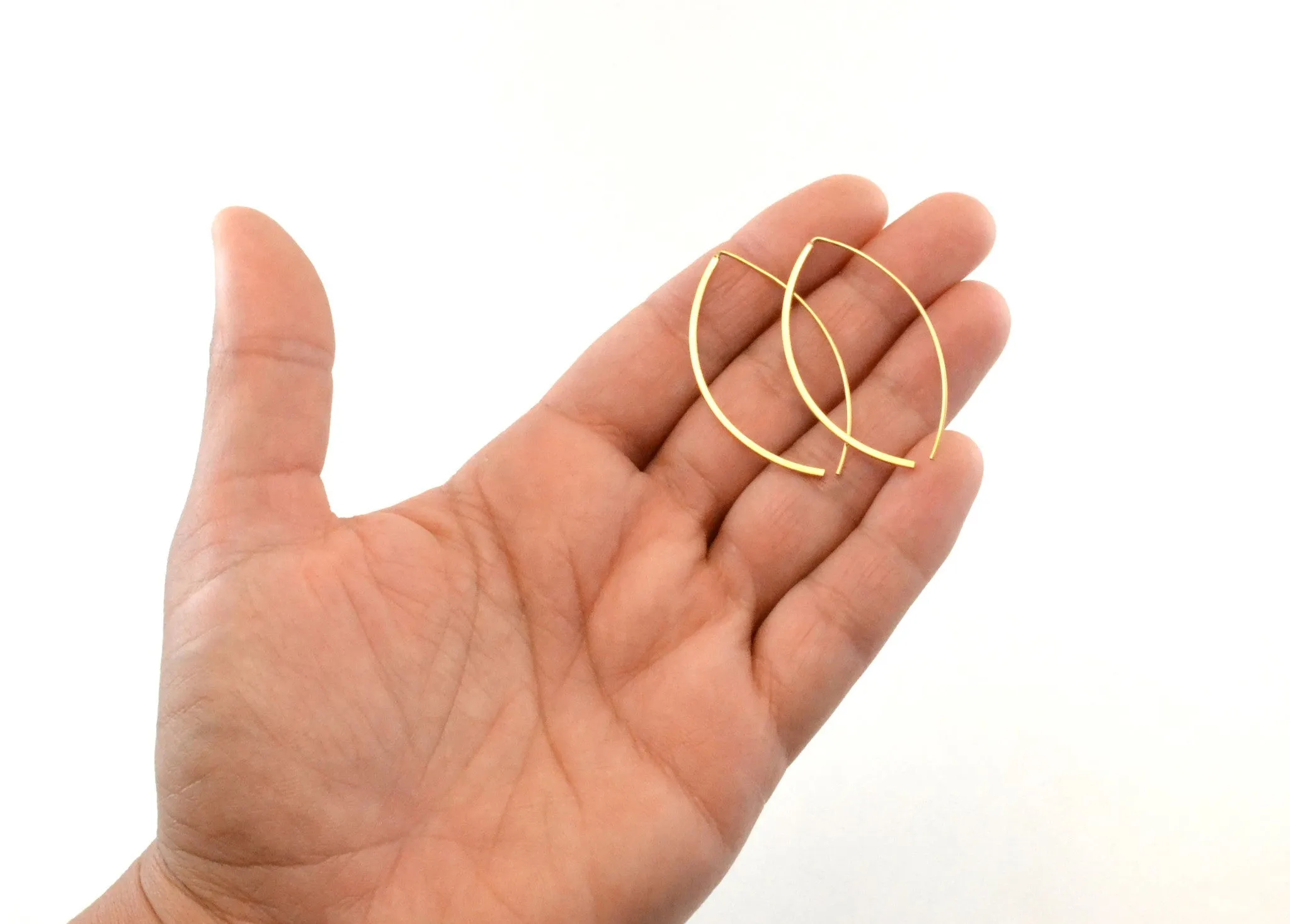 MINIMALIST ARC Earrings | Brass or Silver