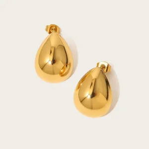 Minimalist Golden Glossy Simple Chic Drop Earring