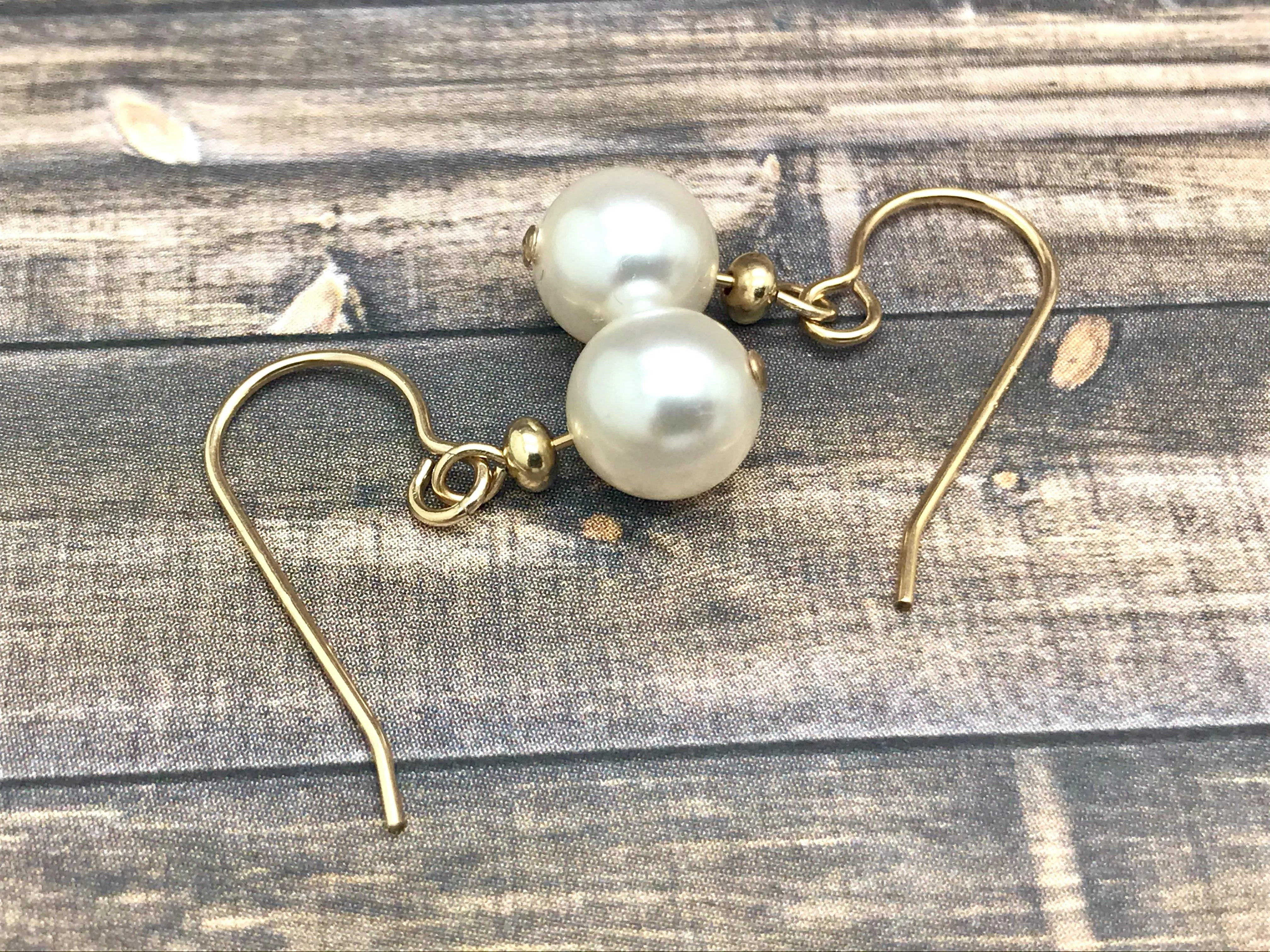 Minimalist Single Pearl Earrings, Bridal Accessories
