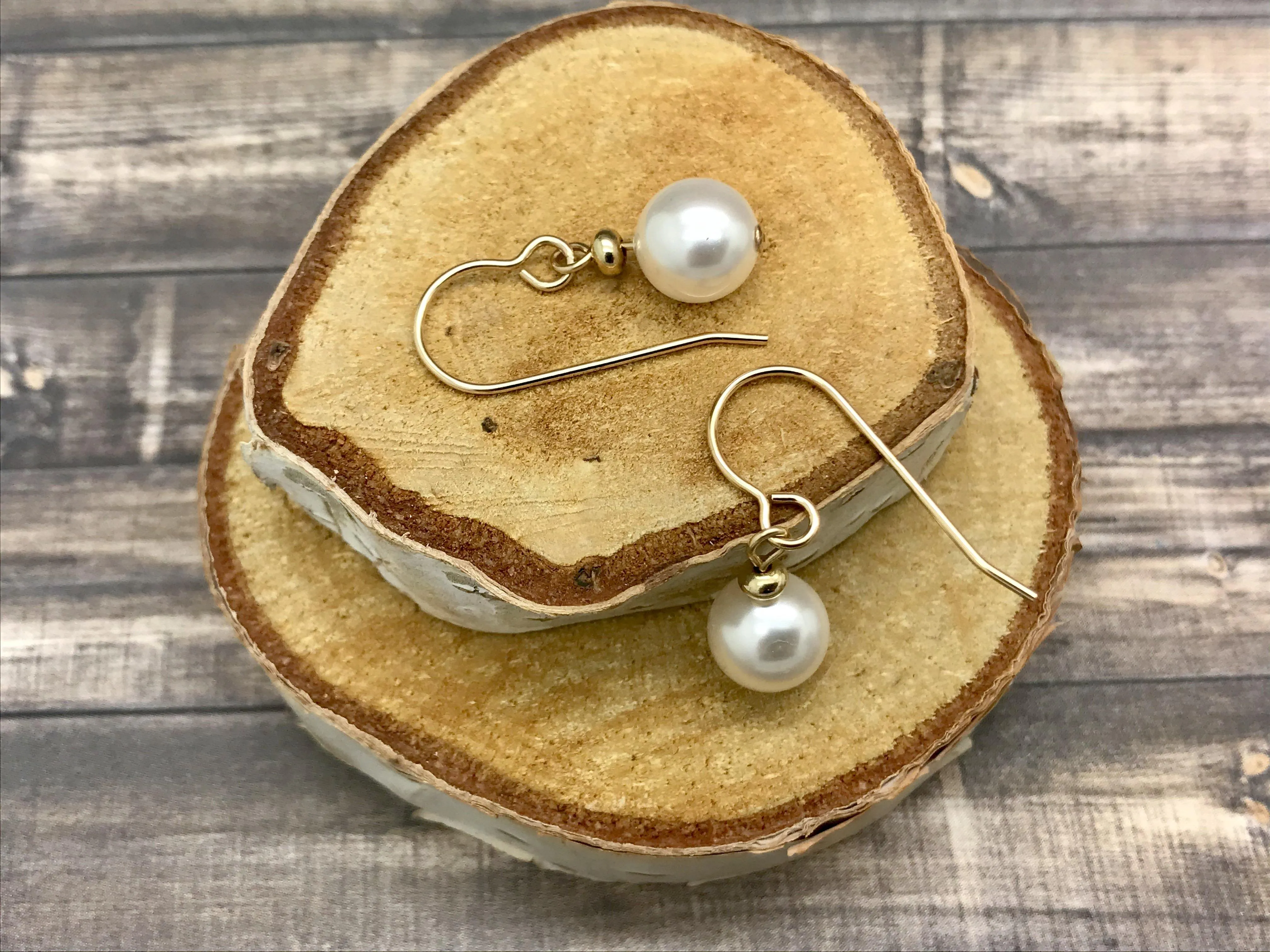 Minimalist Single Pearl Earrings, Bridal Accessories