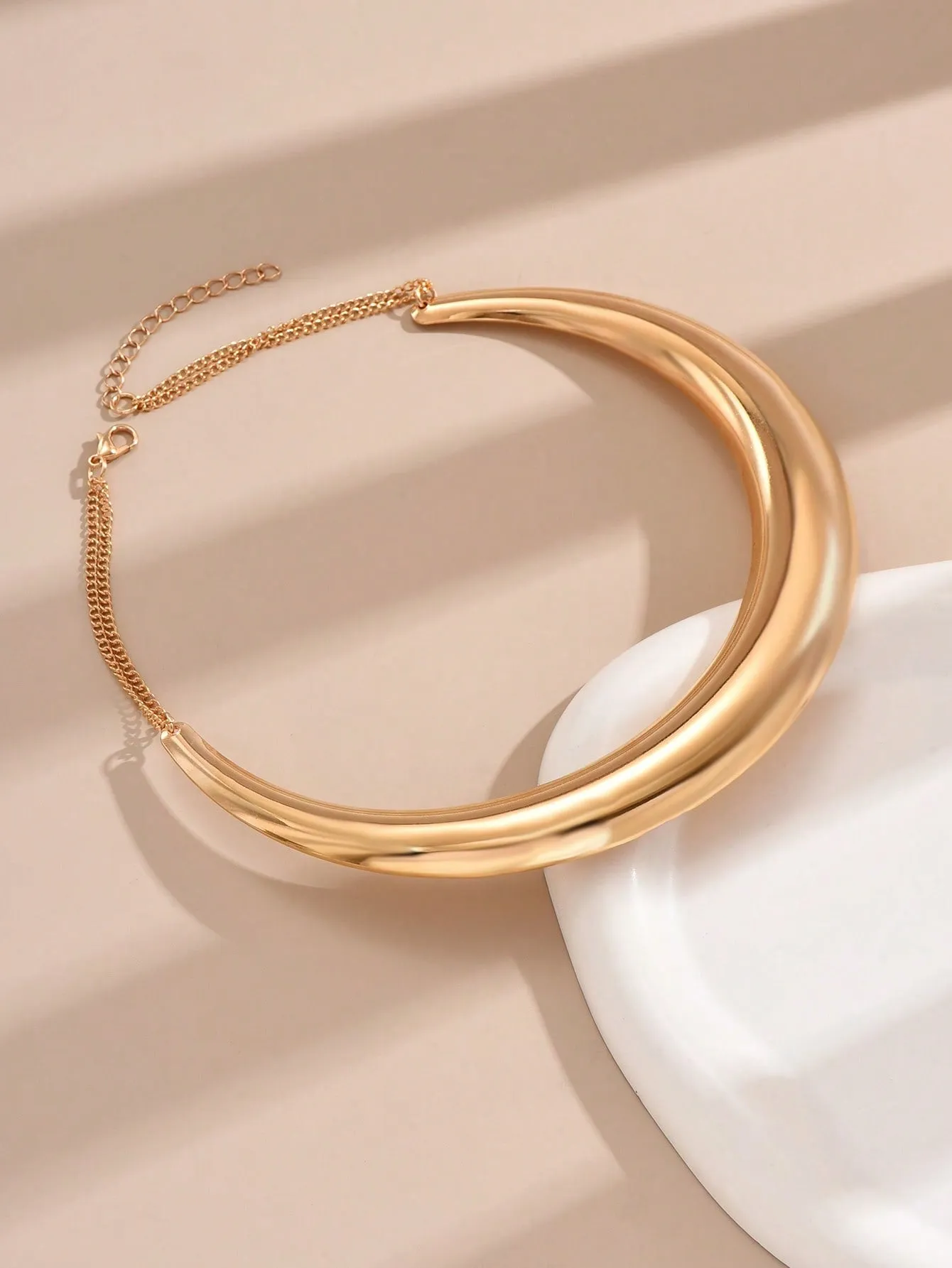 Minimalist Solid Choker - Gold