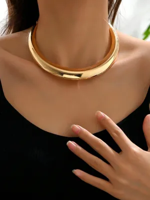 Minimalist Solid Choker - Gold