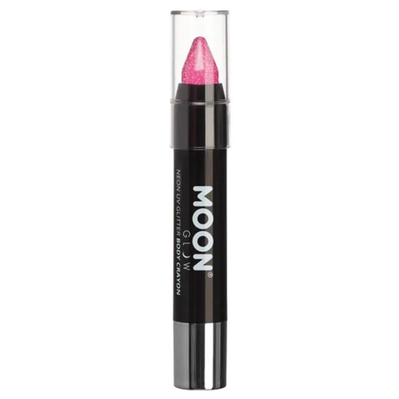 Moon Glow Neon Uv Glitter Body Crayons, Pink
