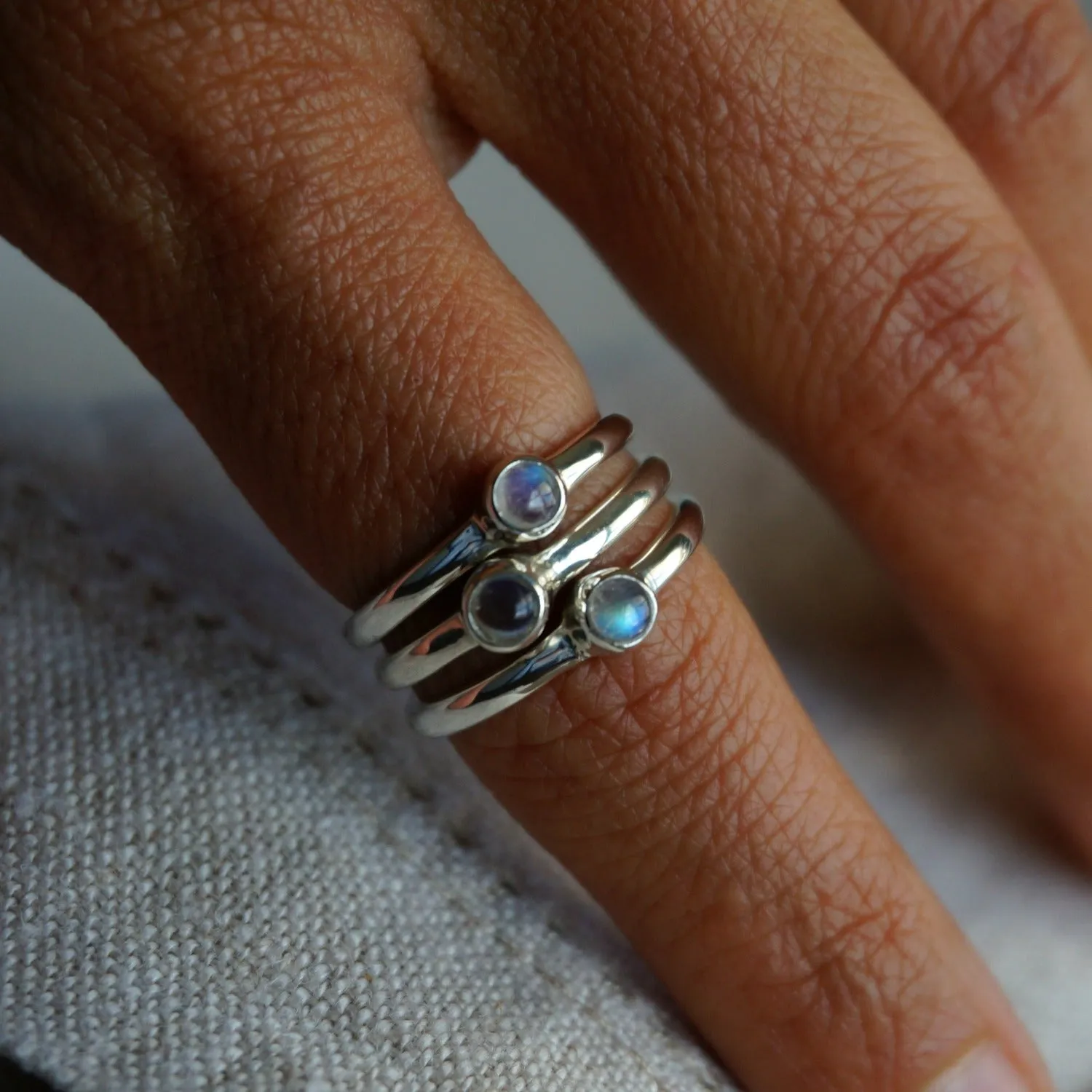 Moonstone Minimalist Ring
