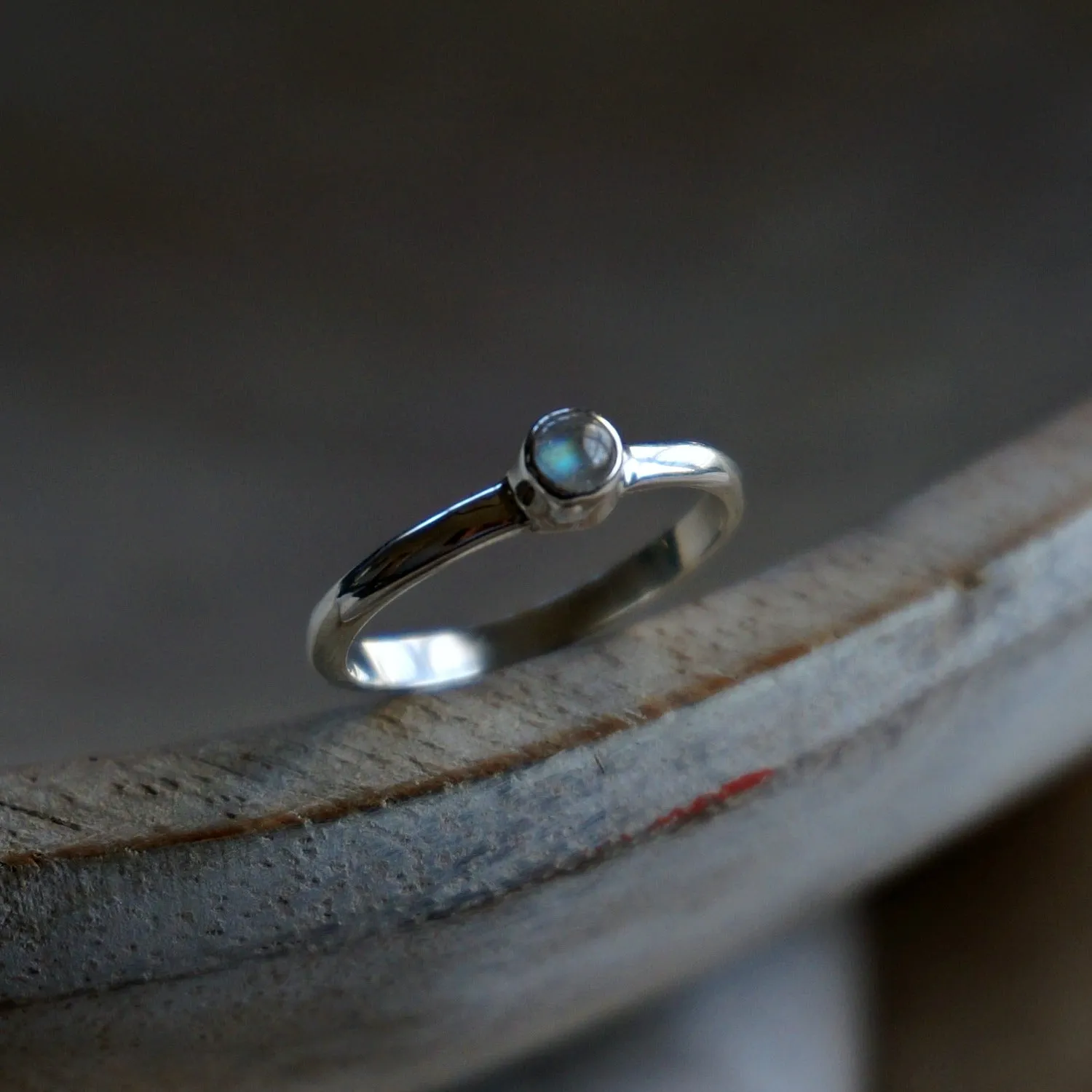 Moonstone Minimalist Ring