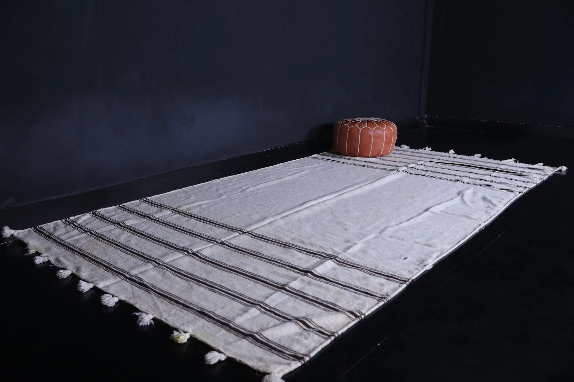Moroccan Rug 6.1 x 11.6 Feet - Simple Stripes Design