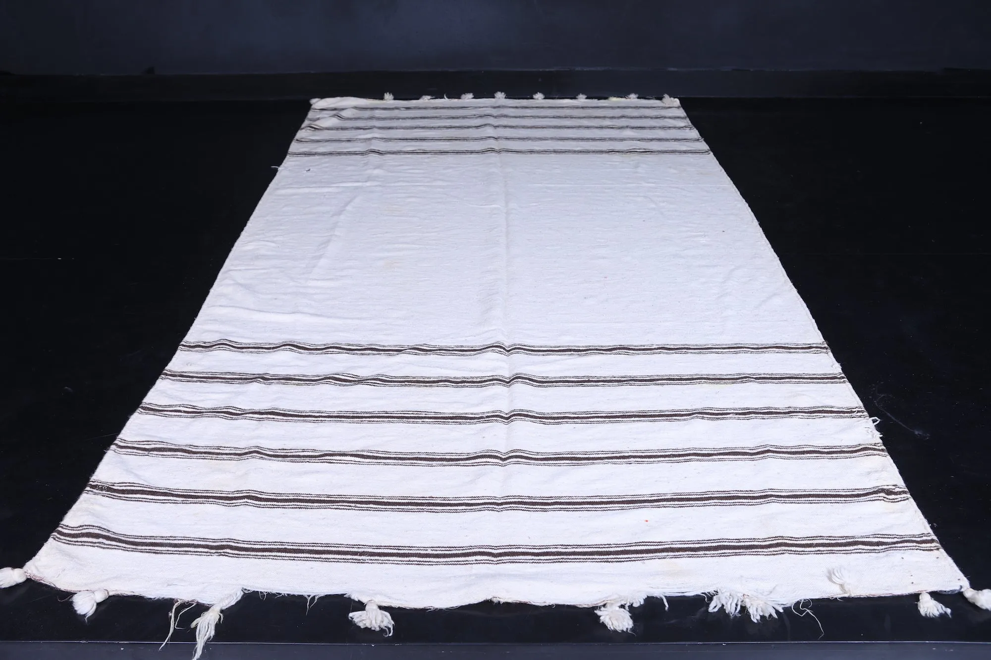Moroccan Rug 6.1 x 11.6 Feet - Simple Stripes Design