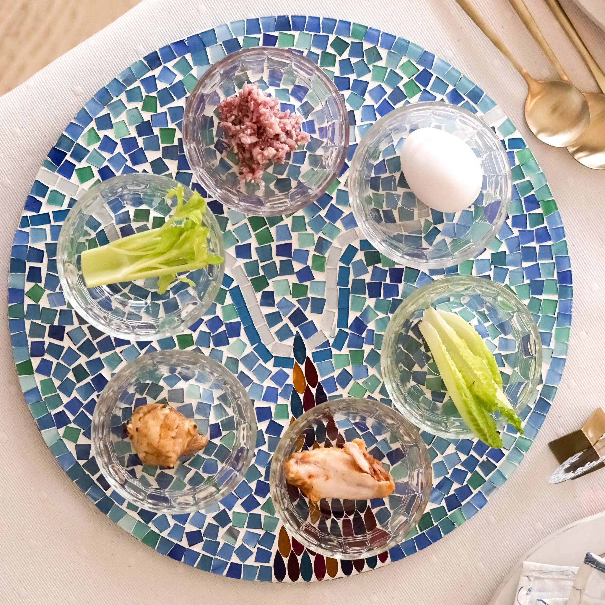 Mosaic Seder Plate