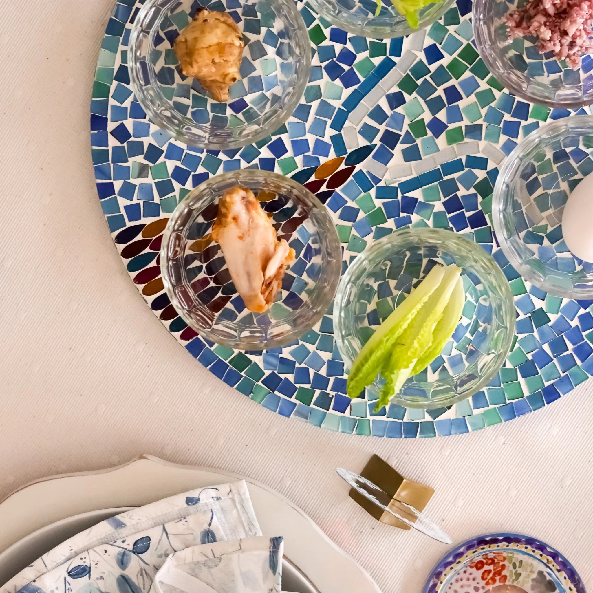 Mosaic Seder Plate