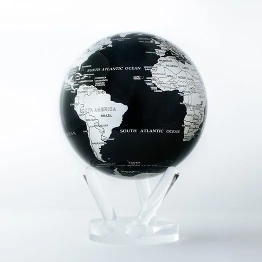 MOVA BLACK AND SILVER GLOBE 6"