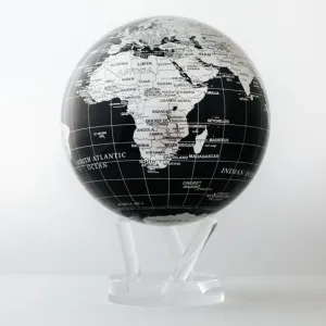 MOVA BLACK AND SILVER GLOBE 8.5" Mova motion within, Geographic Globe