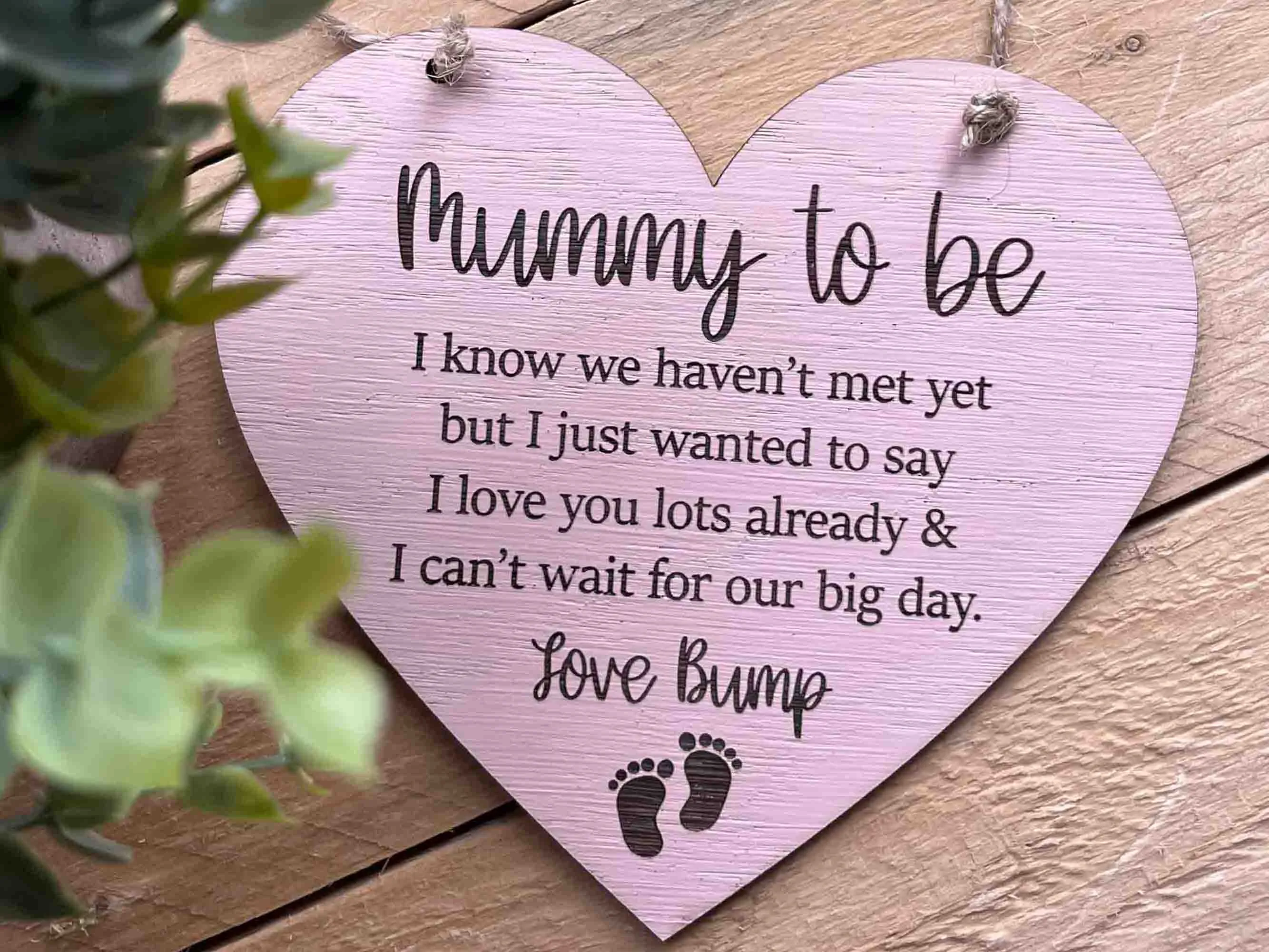 Mummy To Be From Bump Sign