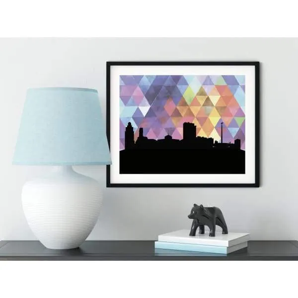 Murmansk, Russia geometric skyline