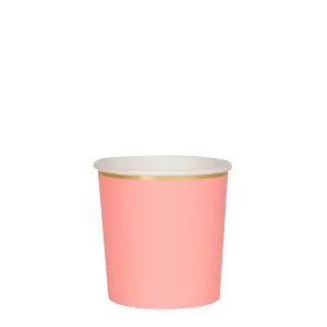 Neon Coral Tumbler Cups