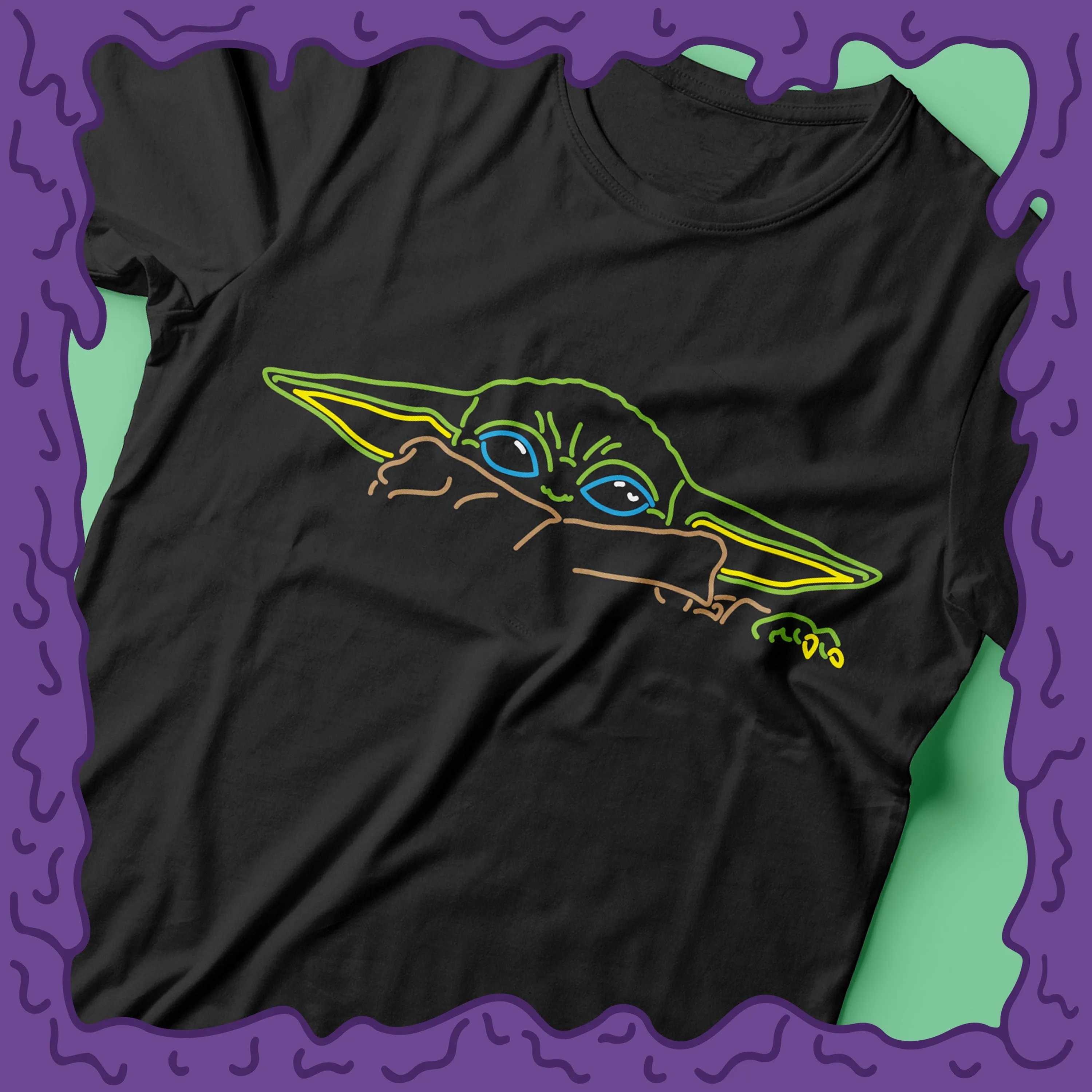 NEON - Grogu aka The Child Peek - Shirt