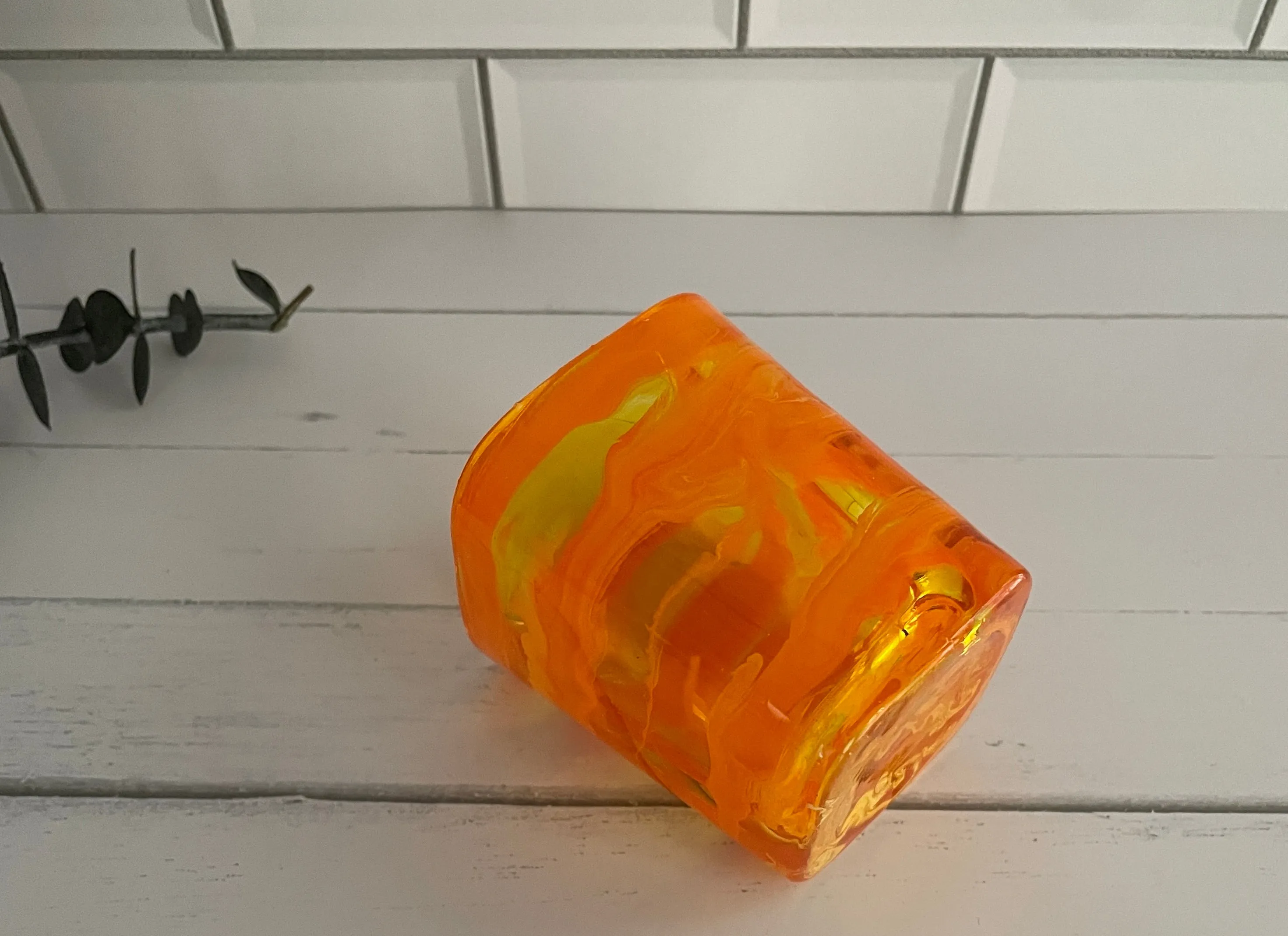 Neon Orange Shot Glass