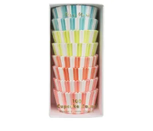 Neon Striped Cupcake Liners