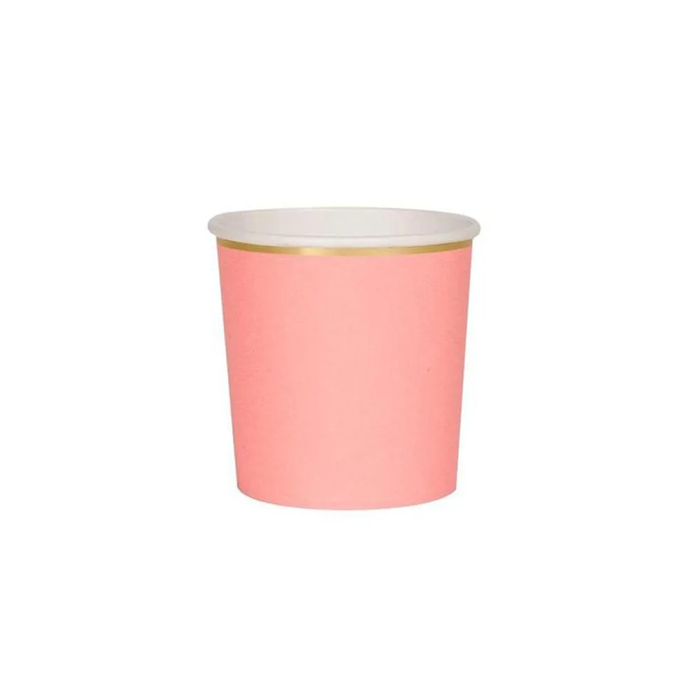 Neon Tumbler Cups -- Coral