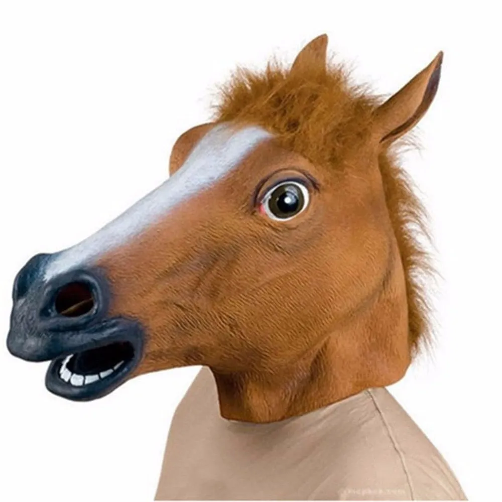 New Years Horse Head Mask Animal Costume n Toys Party Halloween 2018 New Year Decoration