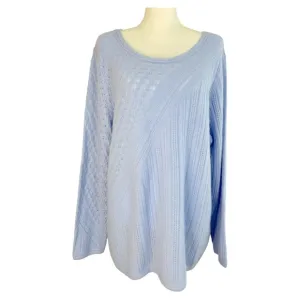 NWOT Soft Surroundings Cashmere Sweater Light Blue Size 1X