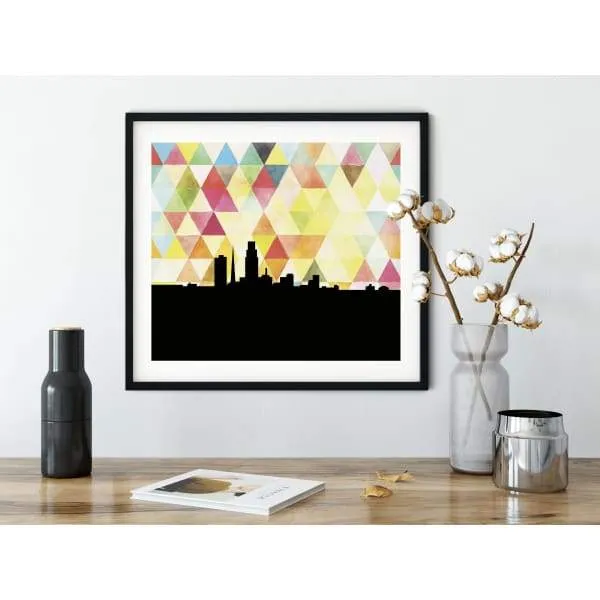 Omaha, Nebraska geometric skyline
