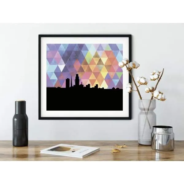 Omaha, Nebraska geometric skyline