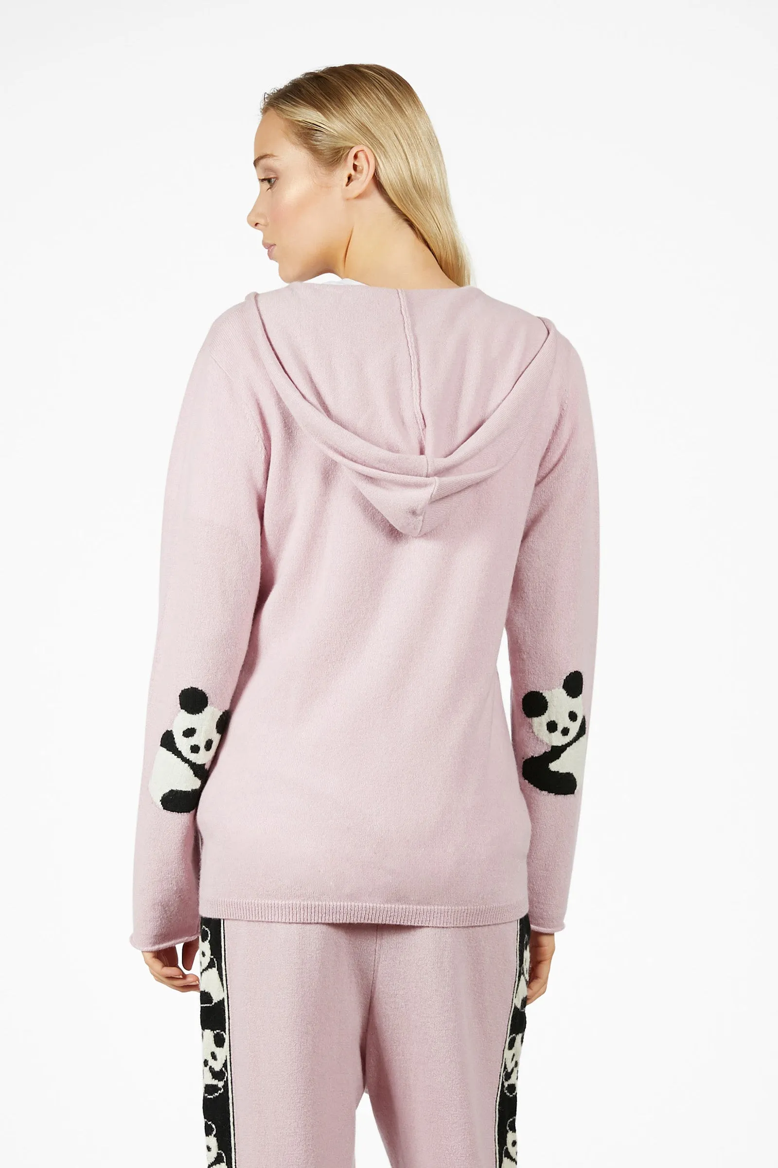 Panda Zip Cashmere Hoodie