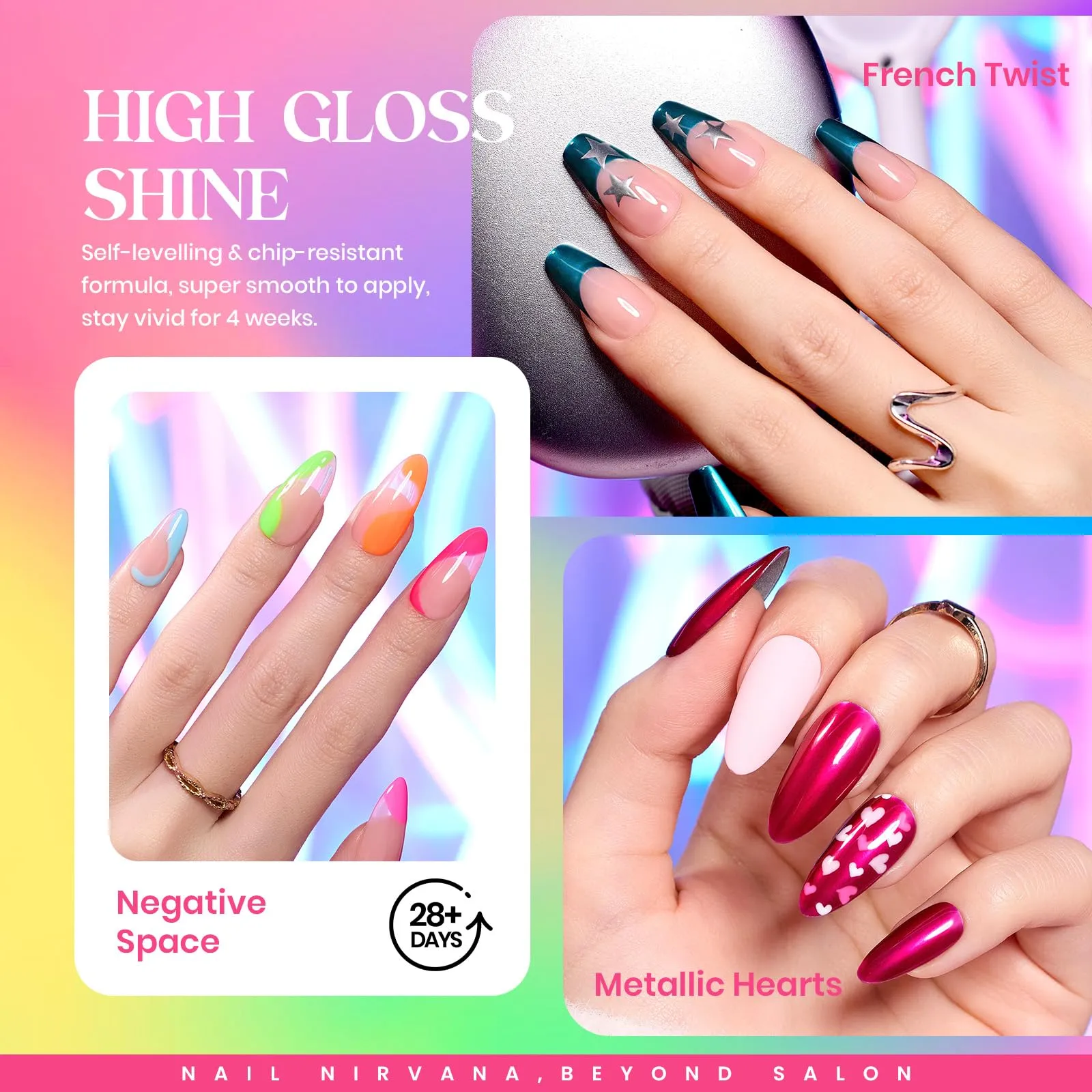 Party Fever - 20 Cat Eye Gel Colors Set With Top And Base Coat (5ml/Each)
