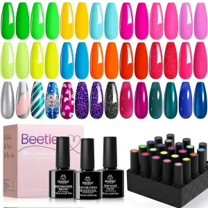 Party Fever - 20 Cat Eye Gel Colors Set With Top And Base Coat (5ml/Each)