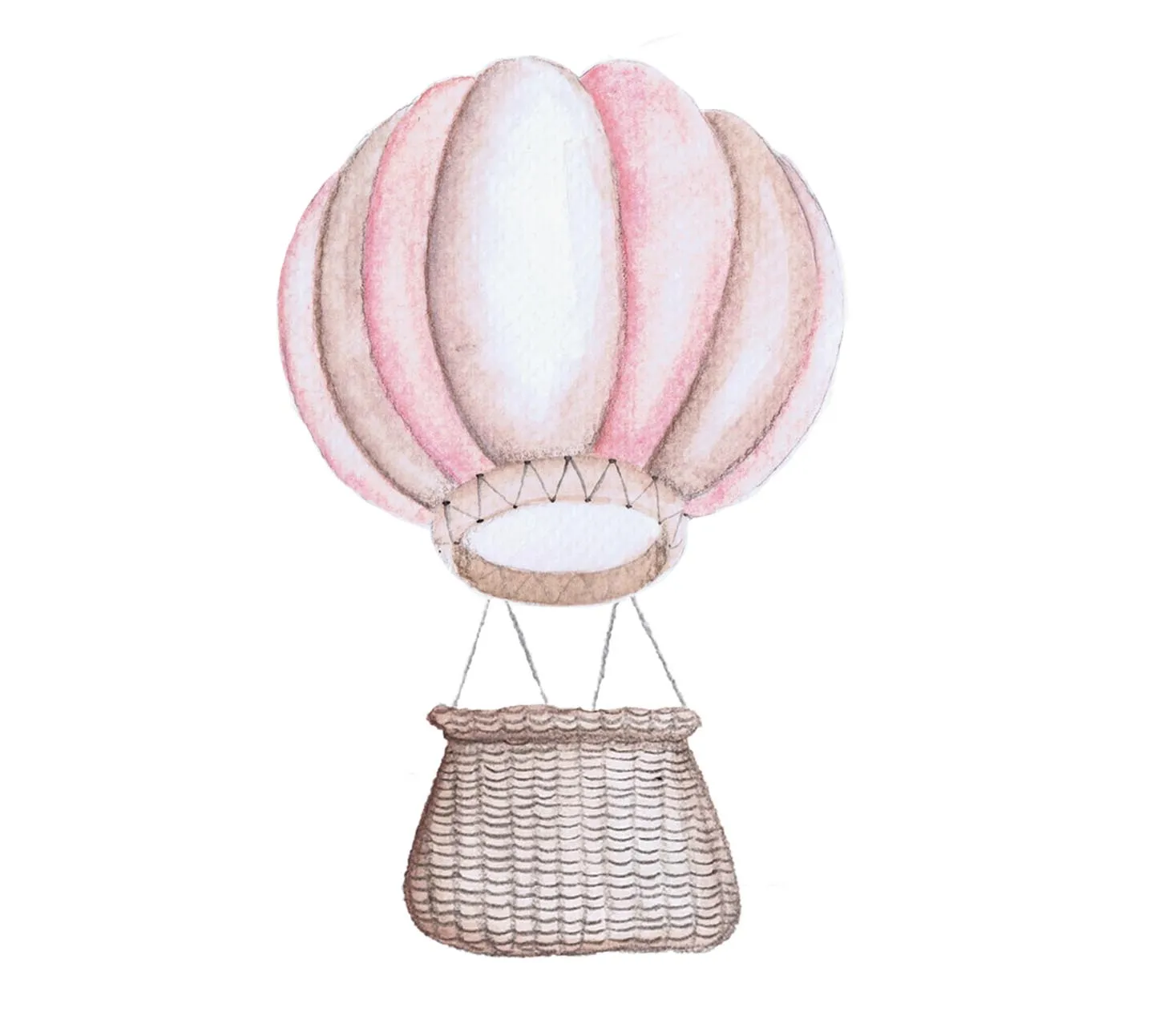 Pastel Hot Air Balloons Australian Design Hand Painted Peel & Stick, Removable Wall Decal. Nursery, Kids Playroom, Kids Teens Bedroom