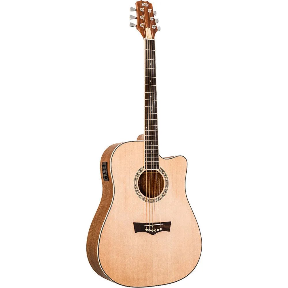 Peavey DW2 Delta Woods Series Dreadnought AC/EL Guitar with Cutaway
