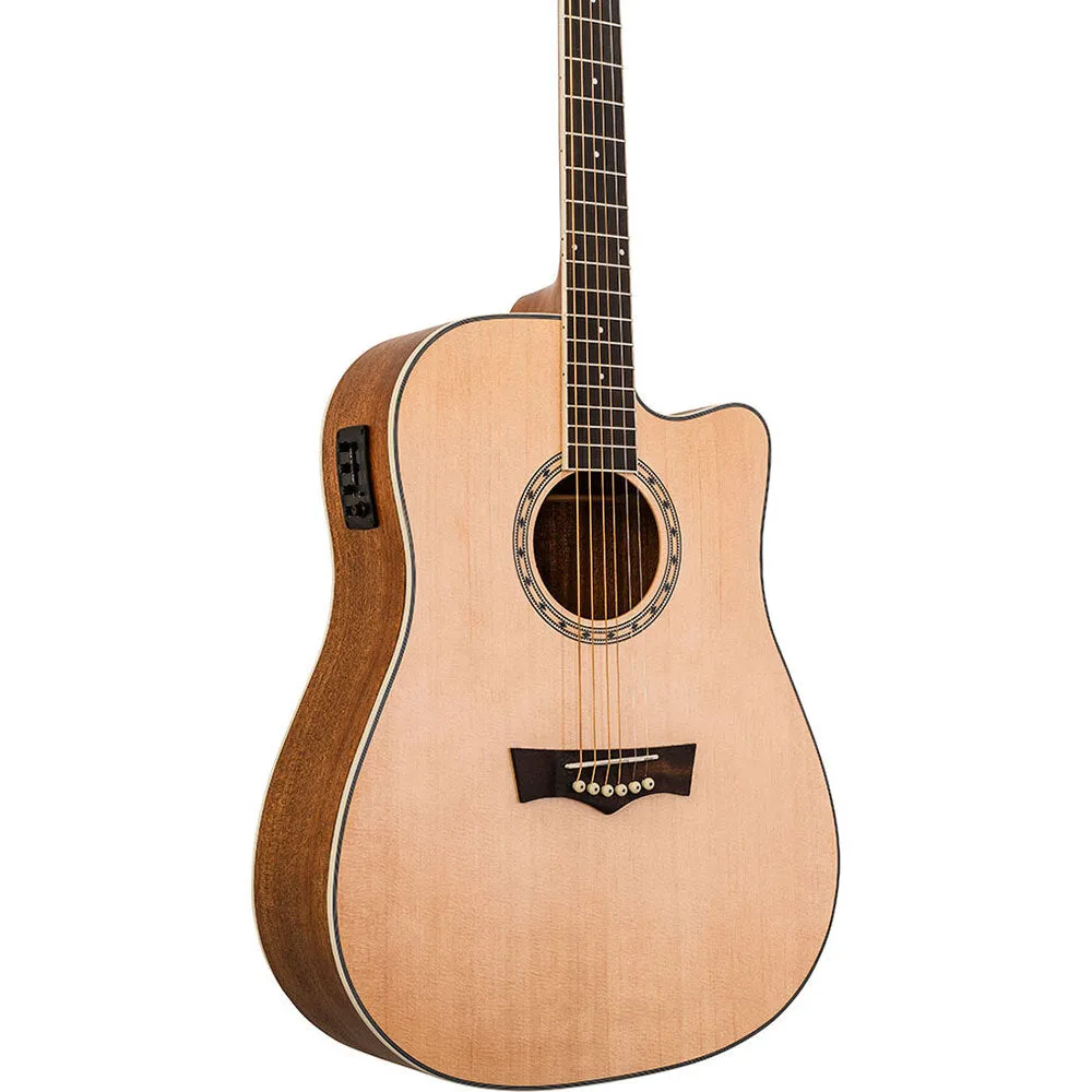 Peavey DW2 Delta Woods Series Dreadnought AC/EL Guitar with Cutaway
