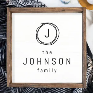 Personalized Family Name Wooden Serving Tray