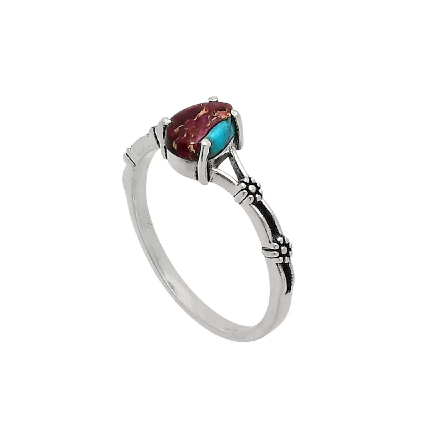 Pink Dahlia Solid 925 Sterling Silver Ring 6.5
