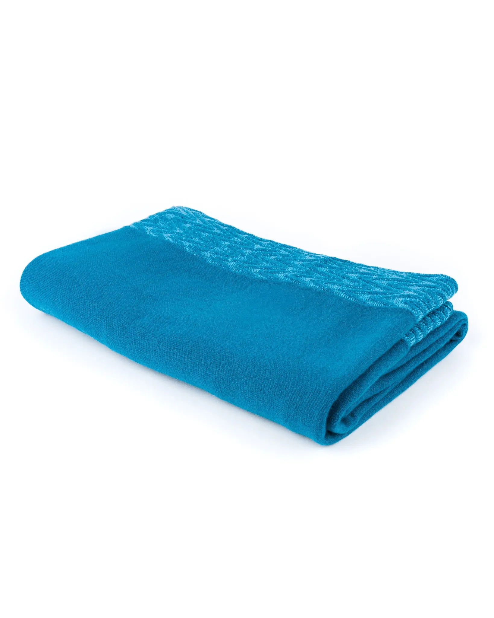 Plaited Chevron Cashmere Blanket