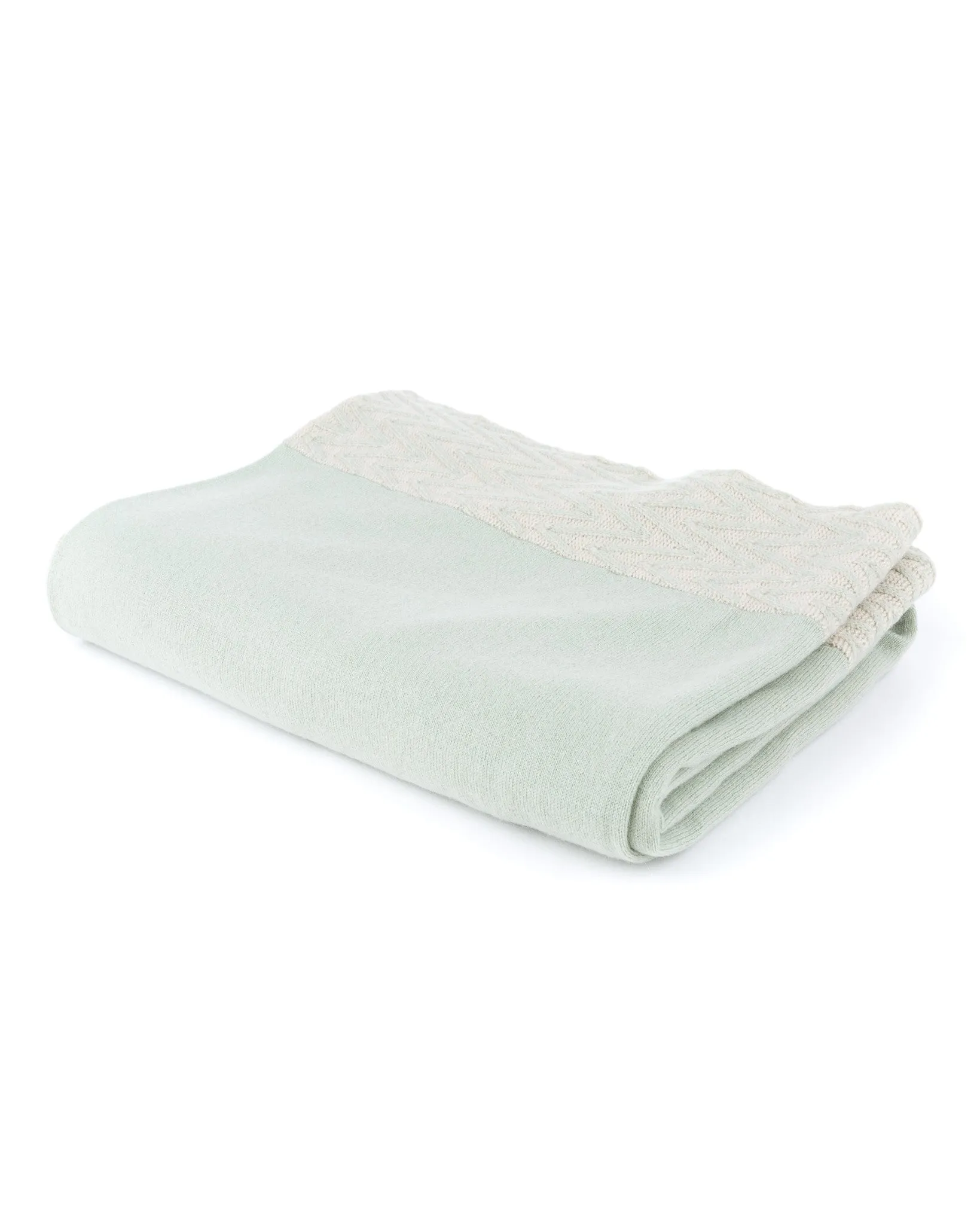 Plaited Chevron Cashmere Blanket