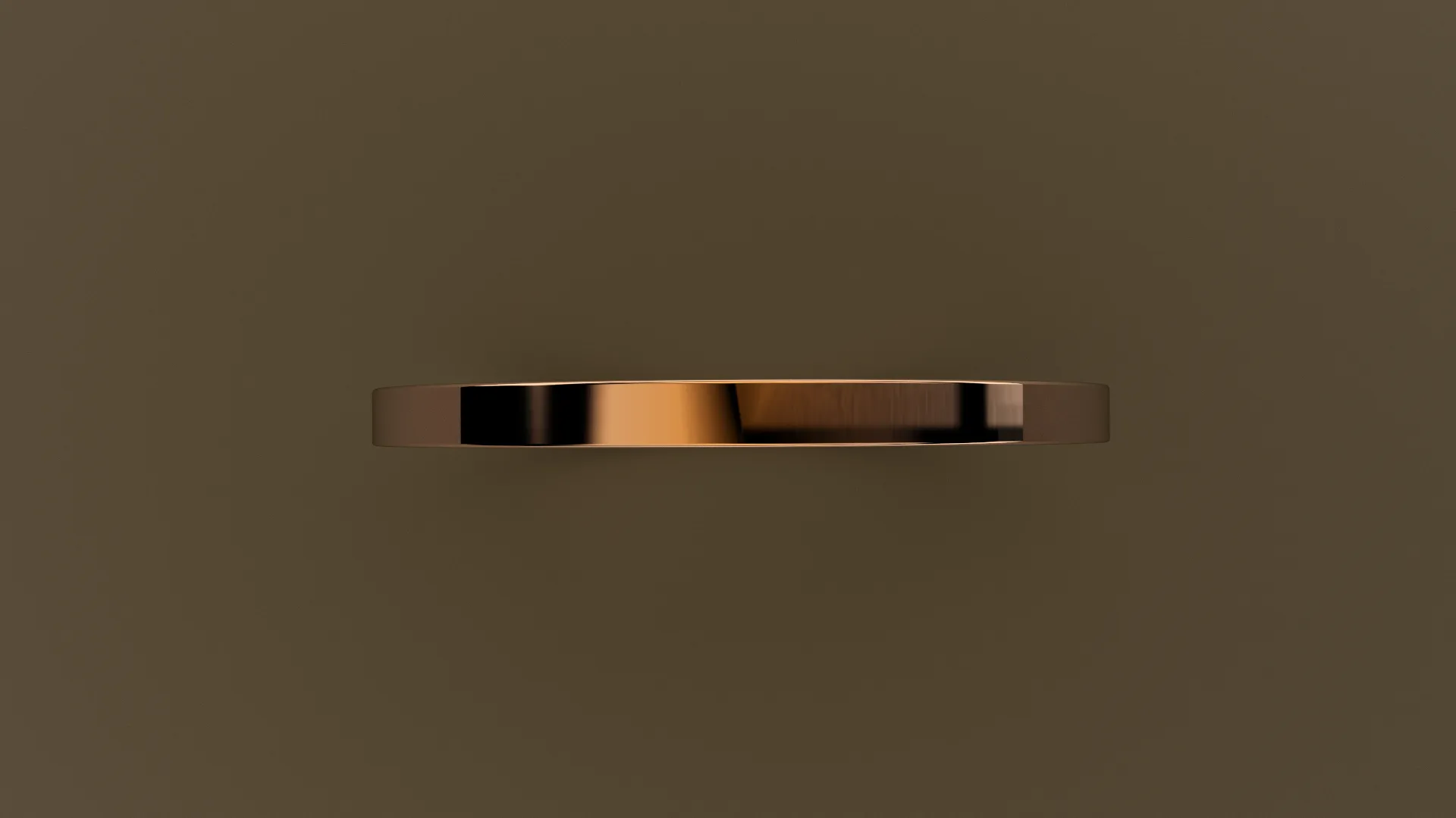 Polished Rose Gold 1.5mm Flat Wedding Band