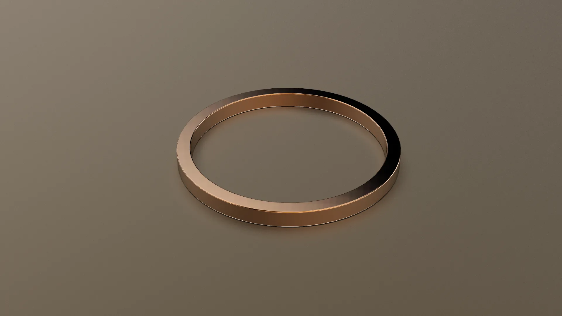 Polished Rose Gold 1.5mm Flat Wedding Band